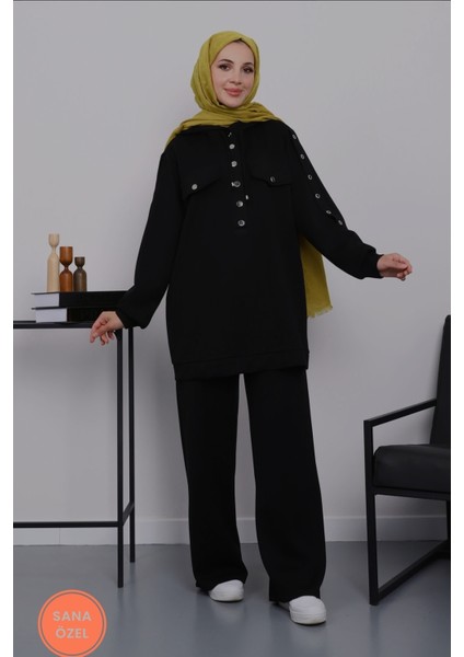 Tesettür Çıtçıt Detaylı Tunik-Pantolon Ikilitakım(Spor,şık Kombin) fiyatları