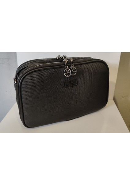 Kadın Çapraz Çanta Çift Gözlü Ayarlanabilir Askılı Siyah fiyatları