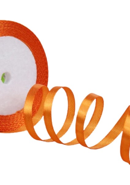 Saten Kurdele 6 mm Orange 70 Metre