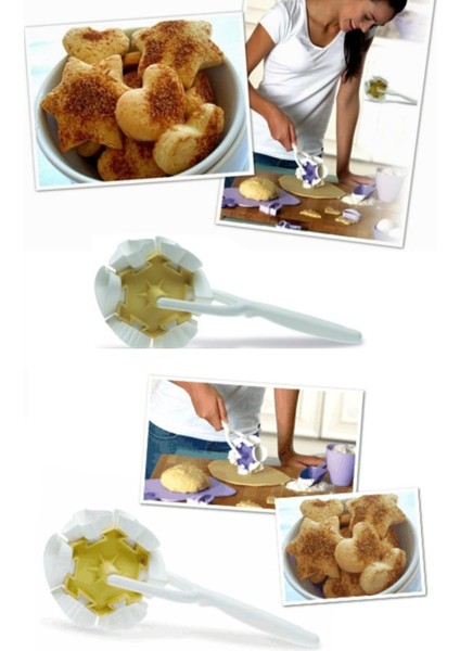 Mini Metal Kurabiye Kalıbı 4 Parça + Muffin Şekillendirici Kurabiye Şekillendirici 2li Set - P5R8L3 modelleri