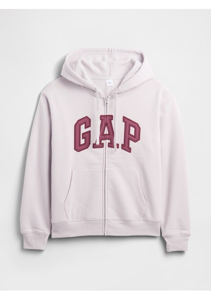 Kadın Açık Gri Gap Logo Fleece Fermuarlı Sweatshirt fiyatları
