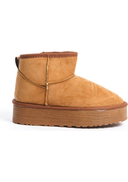 Mıa Bağcıksız Düz ve Kalın Taban Içi Kürklü Kısa Süet Kadın Bot Tt Taba modelleri