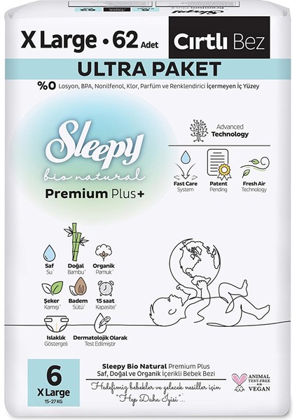 Bio Natural 6 Beden 62 Adet