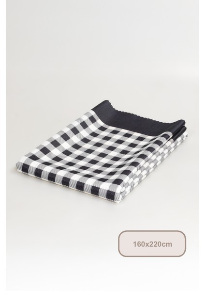 Ekose Masa Örtüsü Digital Baskılı (160X220 Cm) Siyah fırsatları