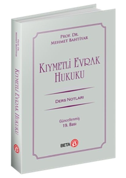 Kıymetli Evrak Hukuku Ders Notları