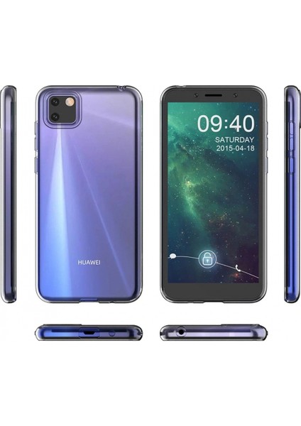 Huawei Y5P Kılıf Lüx Şeffaf Silikon - Şeffaf (K95) fiyatları