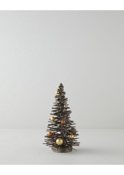 Christmas Tree Dekoratif Obje 25 cm Koyu Kahverengi