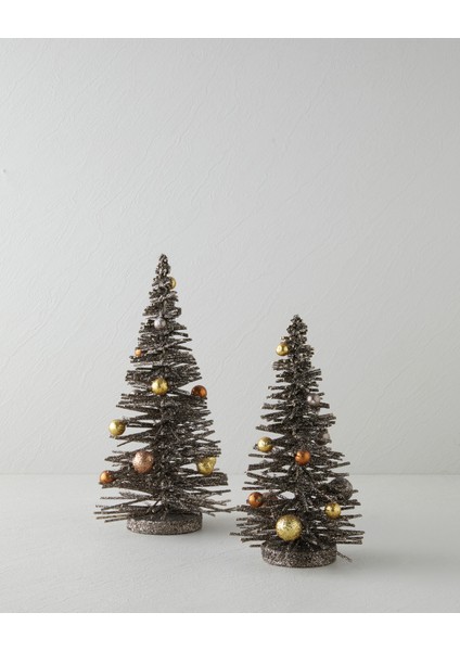Christmas Tree Dekoratif Obje 25 cm Koyu Kahverengi fırsatları