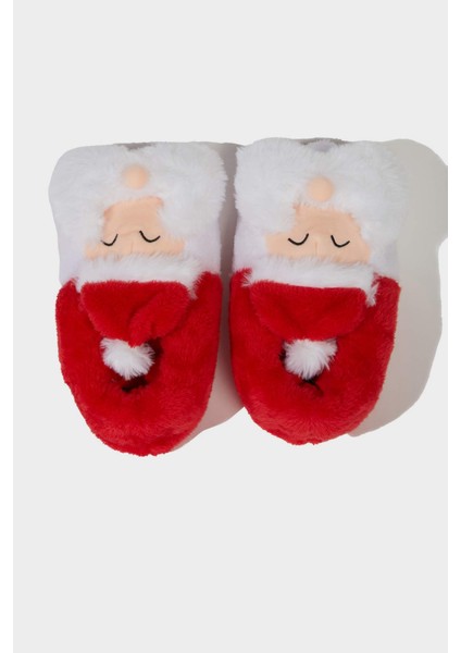 Kız Çocuk Yılbaşı Temalı Düz Taban Panduf F1946A825WN