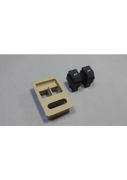Vw Lupo 6x 1999-2006 Cam Düğme + Çerçeve Ön Sol Takım Bej