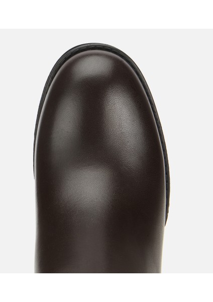 01BOH314560A480 KADIN Deri Kahverengi Lastik Detaylı Bilekte Topuklu Bot indirimleri