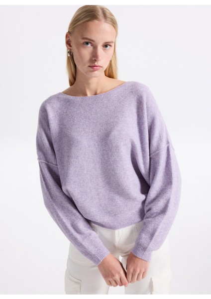 Kayık Yaka Standart Hardal Kadın Kazak DAM225H25GLYCCH fiyatları