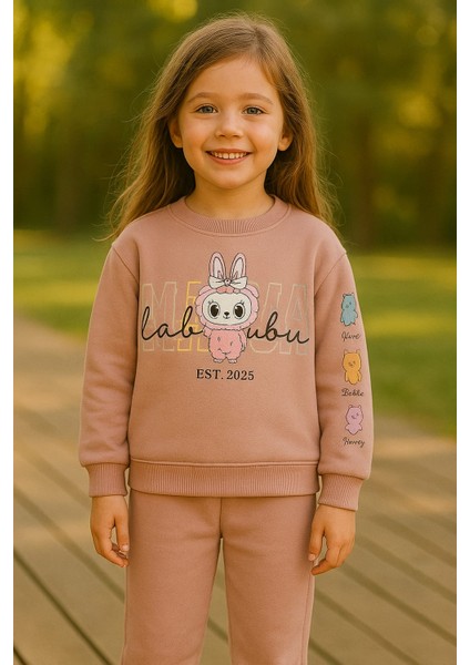 Labubu Karekterli Kız Çocuğu 3 Ip Şardonlu Alt Üst Takım fiyatları