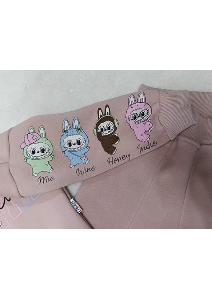 Labubu Karekterli Kız Çocuğu 3 Ip Şardonlu Alt Üst Takım indirimleri