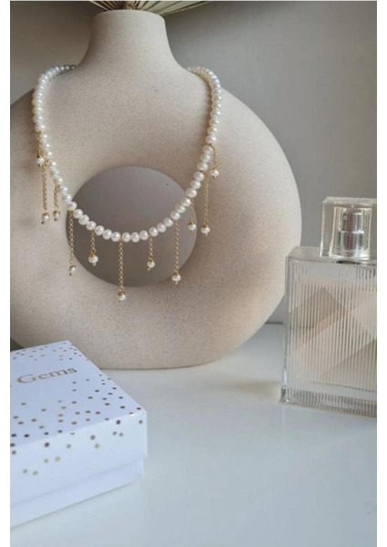 Tuham Tasarım Inci Sarkık Kolye