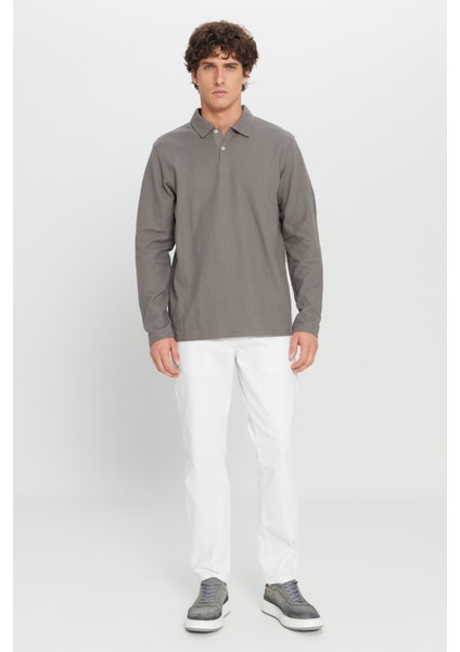 %100 Pamuk Slim Fit Dar Kesim Polo Yaka Jakarlı Triko Tişört fiyatları