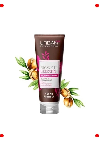 Argan & Keratin Yıpranmış Saç Şampuanı (250 Ml) Vegan modelleri
