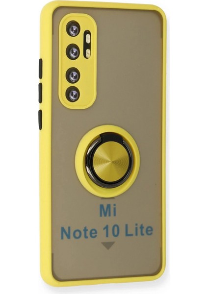 Xiaomi Mi Note 10 Lite Kılıf Montreal Yüzüklü Silikon Kapak - Sarı (K95) fiyatları