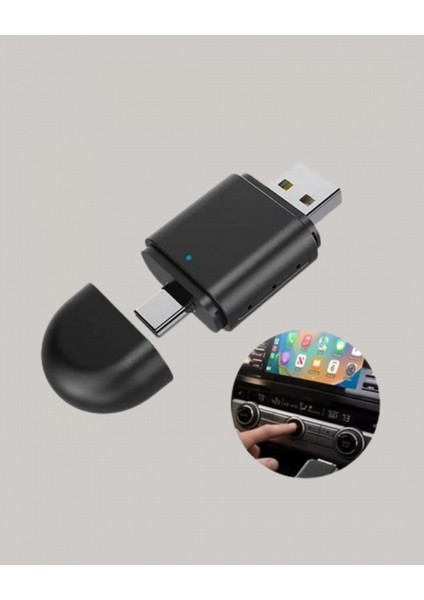 Kablosuz Carplay ve Android Auto Dönüştürücü – Usb-A & Type-C Girişli Akıllı Adaptör indirimleri