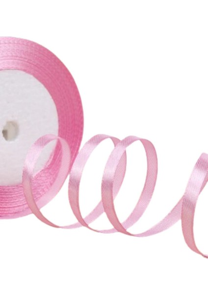 Saten Kurdele 3 cm 10 Metre Toz Pembe