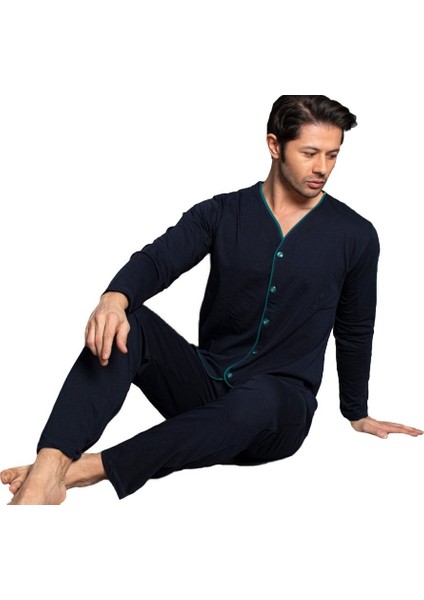 Norde Premium Penye Interlok Kumaş Kışlık Önden Düğmeli Erkek Pijama Takımı M/2xl fiyatları