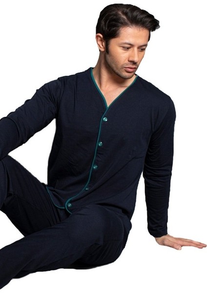Norde Premium Penye Interlok Kumaş Kışlık Önden Düğmeli Erkek Pijama Takımı M/2xl modelleri