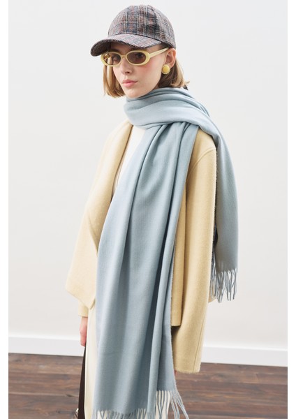 Kaşmir Dokulu Şal Mavi modelleri