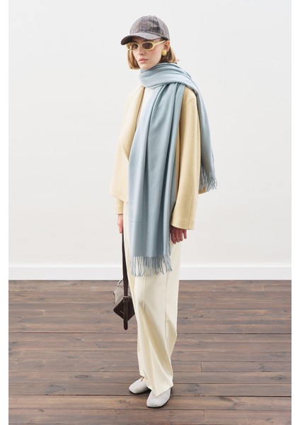 Kaşmir Dokulu Şal Mavi fırsatları