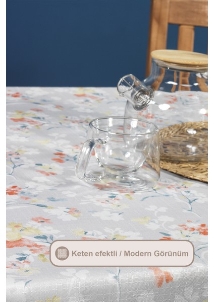 Floret Masa Örtüsü Digital Baskılı (160X220 Cm) Ekru modelleri