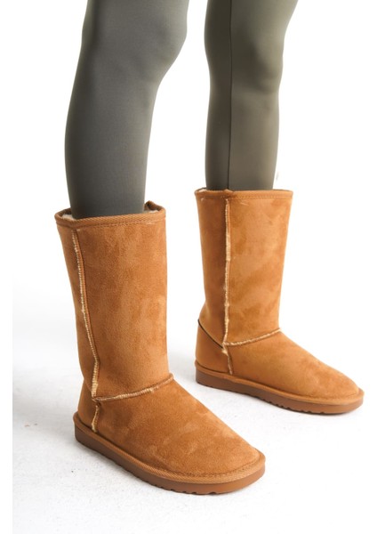 Madelıne Bağcıksız Düz Taban Içi Kürklü Süet Kadın Bot Tt Taba fiyatları