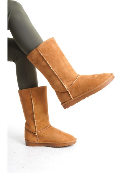 Madelıne Bağcıksız Düz Taban Içi Kürklü Süet Kadın Bot Tt Taba fırsatları