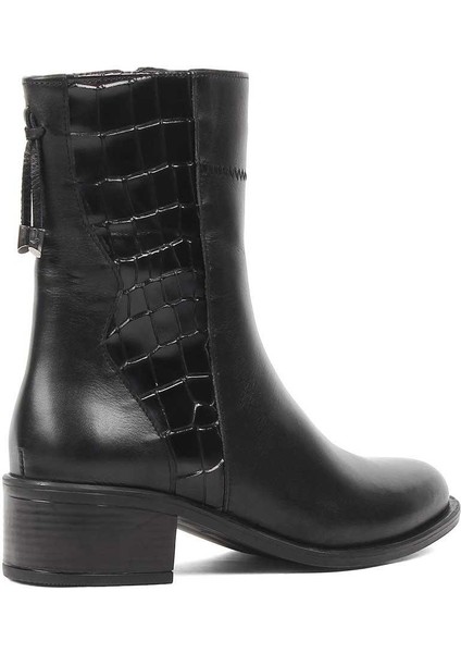 Kadın Siyah Fermuarlı Kroko Deri Bot fırsatları