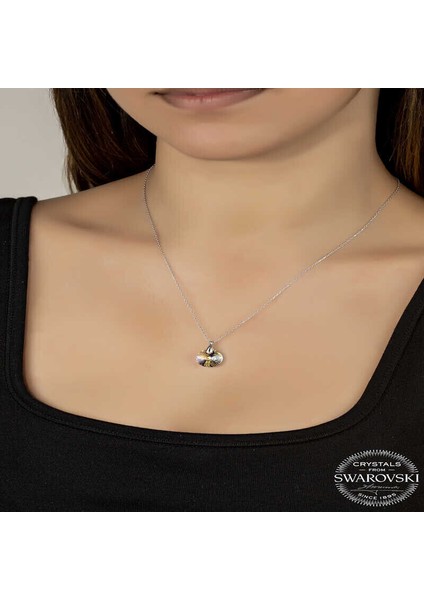 Ucarticaret Swarovski Crystal Taşlı Gümüş Kadın Kolye