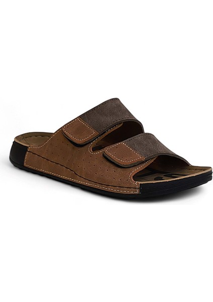 2157 Çift Cırtlı Tam Anatomik Tabanlı Günlük,umre ve Hac Için Uyumlu Erkek Terlik - NKT02157-KAHVERENGI-42 fiyatları