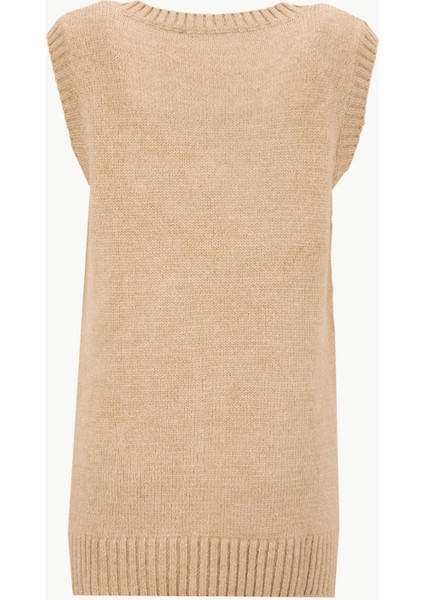 V Yaka Regular Fit Düz Taba Kazak Kadın 261 Lcf 241006 Susana Taba fiyatları