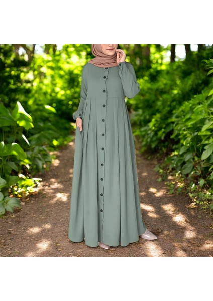 Yazlık Keten Tam Boy Tesettür Elbise fiyatları
