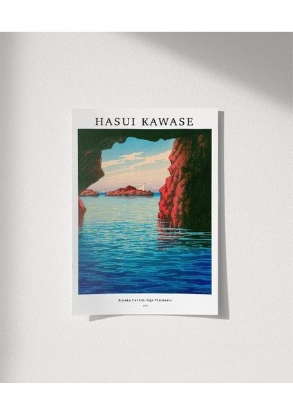 Çerçevesiz Poster Hasui Kawase Kojaku Mağarası Oga Yarımadası