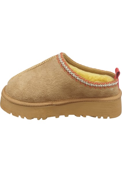 696083Z Içi Kürklü 4 cm Topuk Boyu Günlük Süet Kadın Terlik Bot fiyatları