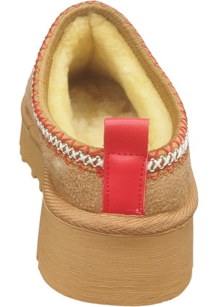 696083Z Içi Kürklü 4 cm Topuk Boyu Günlük Süet Kadın Terlik Bot fırsatları