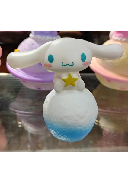 Cinnamoroll Karakter Figürlü Küçük Boy Dekoratif Işıklı Pilli Gece Lambası (11CM * 6 cm )