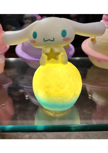 Cinnamoroll Karakter Figürlü Küçük Boy Dekoratif Işıklı Pilli Gece Lambası (11CM * 6 cm ) fiyatları