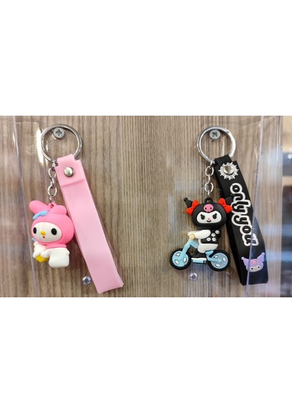 Kuromi Sanrio Karakterleri Anahtarlık (2 Adet)