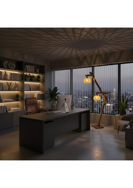 2'li Başlıklı Halat Detaylı Kütük Ahşap Lambader – Sehpalı/raflı Rustik, Bohem ve Iskandinav Tarzı Köşe Yer Lambası fiyatları