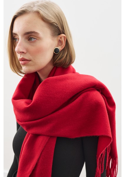 Kaşmir Dokulu Şal Kırmızı fırsatları