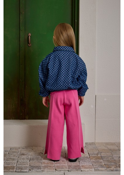 Damalı Bomber Denim Ceket Koyu Mavi fiyatları