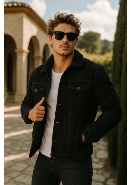 Erkek Kışlık Premium Günlük Içi Kürk S.siyah Kot Ceket fiyatları