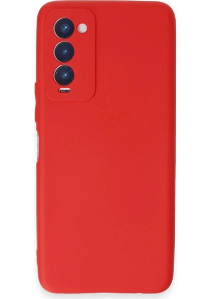 Tecno Camon 18 Kılıf First Silikon - Kırmızı (K95)