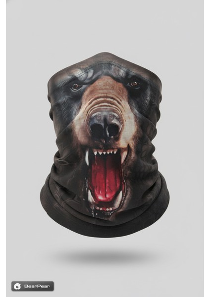 Ayı Figürlü Buff Boyunluk Baf Maske Bandana Unisex Boyunluk