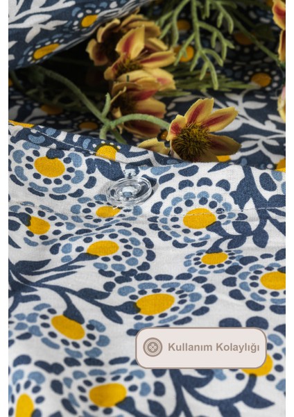 Talia Nevresim Takımı Çift Kişilik %100 Pamuk Ranforce Lastikli Çarşaf (200X220 Cm) Lacivert indirimleri