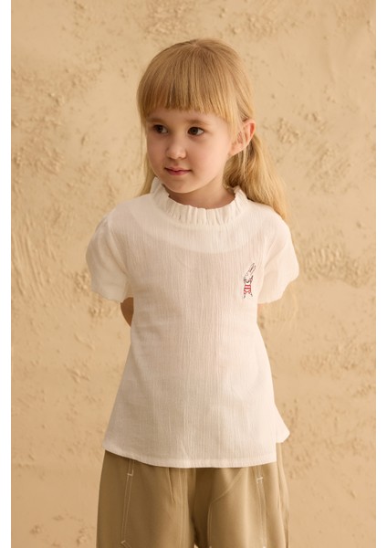 Pamuk Balon Kollu Gömlek Ekru fiyatları